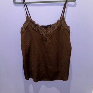Brown Abercrombie and Fitch tank top